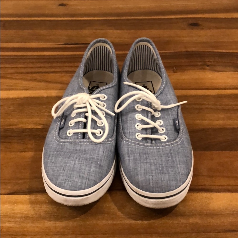 Vans womens blue and white size 8